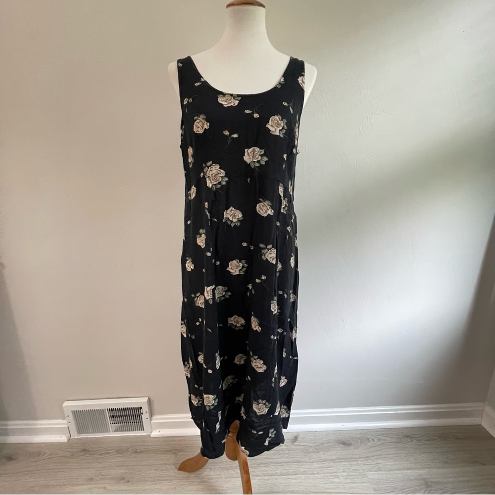 Vintage Floral Mid Length Dress